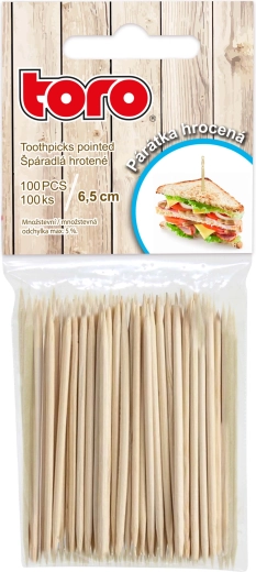 Cure-dents en bois de tilleul 100 pcs