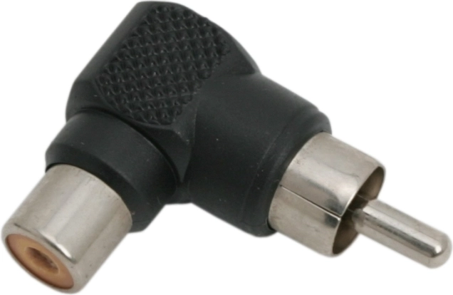Raccord RCA coudé à 90° noir
