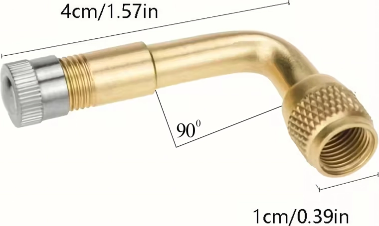 Rallonge de valve métallique coudée 90° – lot de 100 pièces