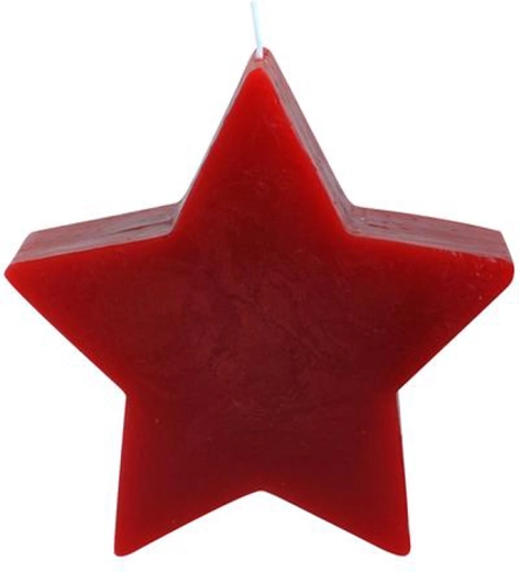 Bougie de Noël étoile rouge 375 g