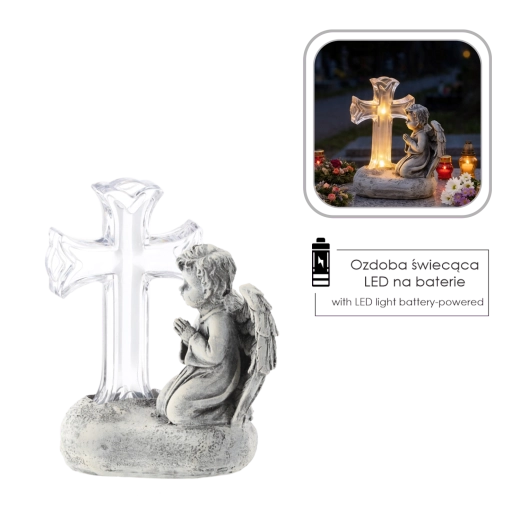 Figurine décorative Modlitwa Krzyża avec éclairage LED - 1 pièce