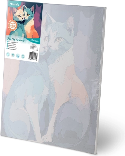 Toile préimprimée avec zones numérotées