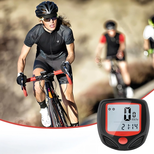 Compteur de vélo étanche avec écran LCD et 15 fonctions