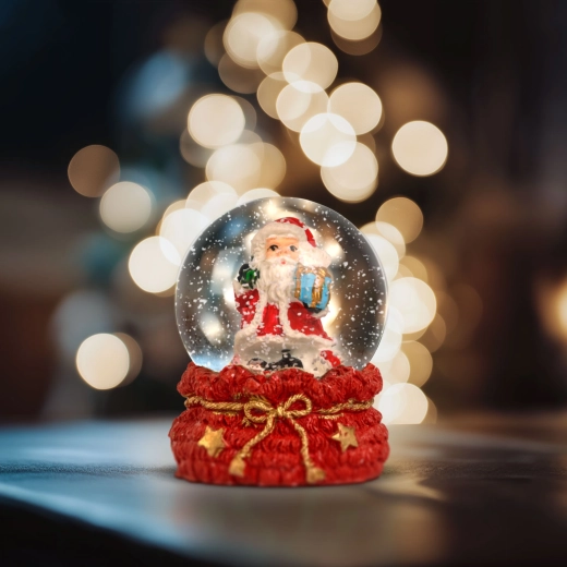 Boule à neige de Noël avec le Père Noël - 1 pièce