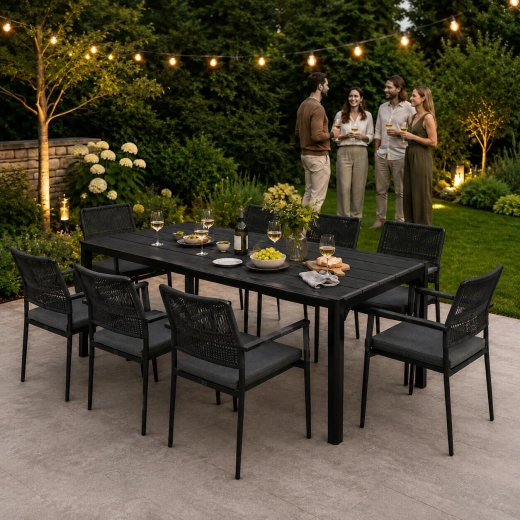 Grand plateau pour des repas confortables de 6 à 8 personnes