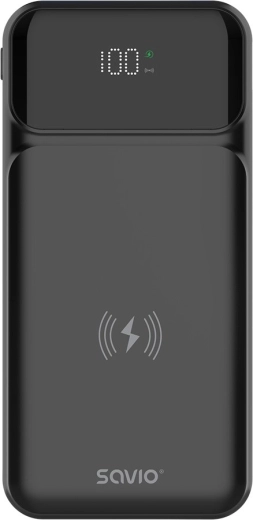 Powerbank sans fil Savio 10 000 mAh avec Qi et 20 W