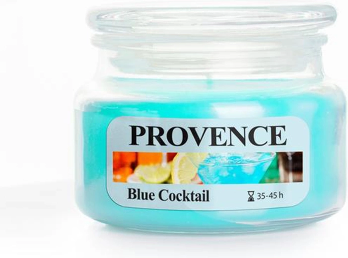 Bougie parfumée en verre PROVENCE Blue Cocktail 45 heures