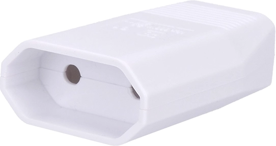 Fiche plate Solight type C Euro 2,5 A blanche