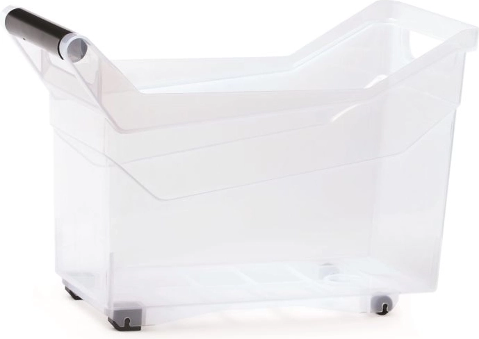 Boîte de rangement en plastique NUK 14 l avec roulettes, transparente