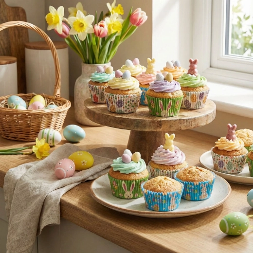 Moules en papier de Pâques pour muffins, 100 pièces