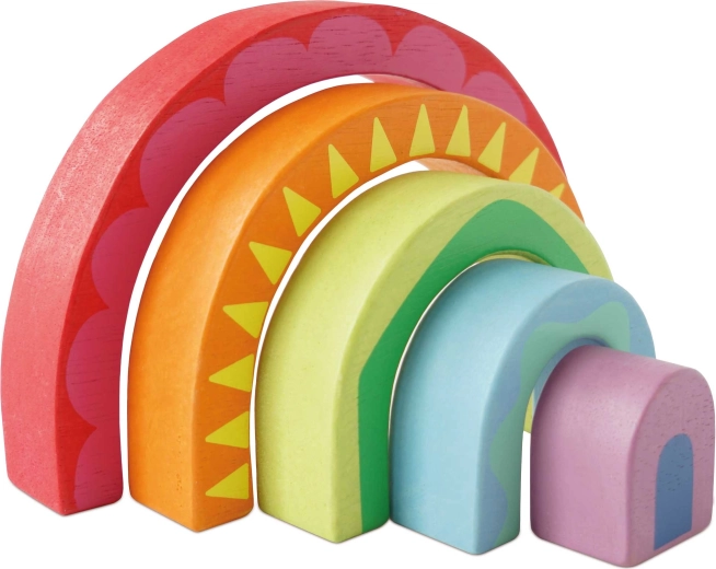 Arcs en bois à empiler Arc-en-ciel Montessori Le Toy Van