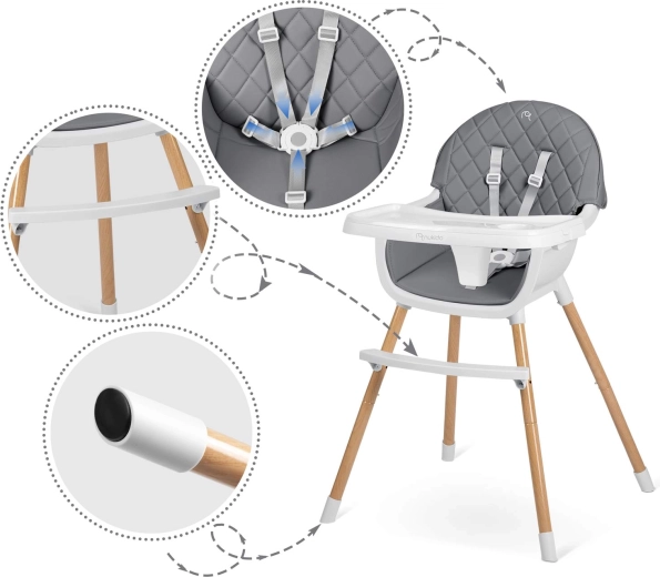 Évolutive avec l’enfant : chaise 3-en-1