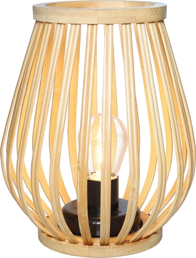 Solight lanterne LED en bambou, lumière blanc chaud, 20 cm - 1 pièce