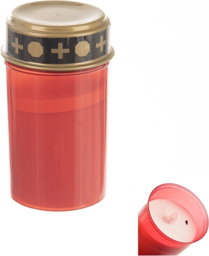 Bougie LED de cimetière en plastique 12 cm
