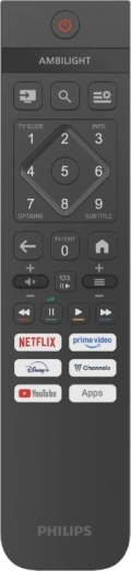 Télécommande avec raccourcis vers les applications