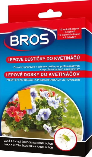BROS plaques engluées pour pots de fleurs 10 pcs