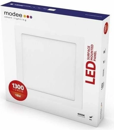 Panneau LED Modee carré 18 W, 1300 lm, 225 × 225 mm, blanc neutre