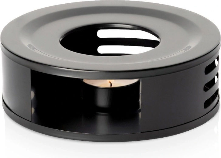 Chauffe-théière noir en acier inoxydable 15 cm