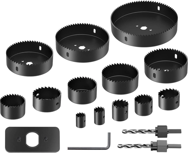 RENEW FORCE set de scies-cloches pour bois 19–127 mm, 16 pièces