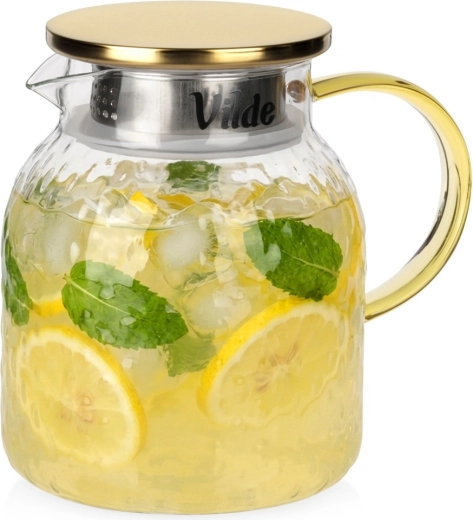 Pichet en verre Vilde avec couvercle 1,1 l