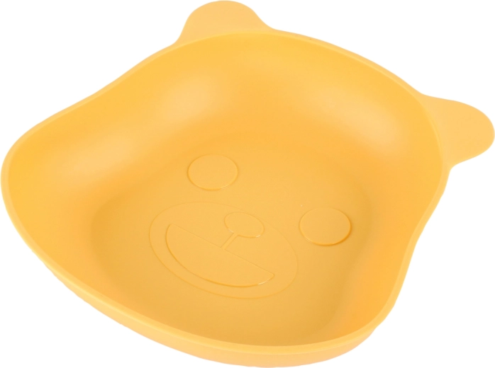 Plateau à collation en plastique 15 × 18 cm jaune