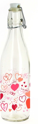 Bouteille à fermeture mécanique 1 l Cœur