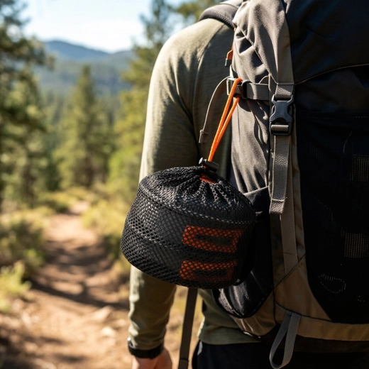 Compact dans le sac : les pièces s’emboîtent, sac inclus