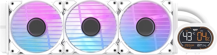 Refroidissement liquide cpu darkflash dh360d 360 mm blanc avec lcd et argb