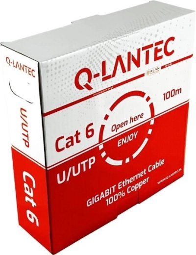 Câble de données Q-LANTEC U/UTP catégorie 6 PVC Eca 100 m