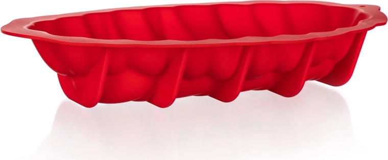 Moule en silicone pour brioche tressée 41 × 20,5 × 7 cm rouge Culinaria
