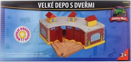 Grand dépôt en bois Maxim avec portes