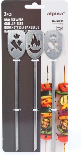 Brochettes de barbecue pour brochettes et viande, 3 pièces