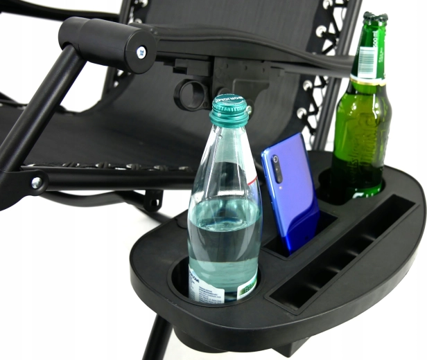 Tablette latérale pour boissons et téléphone