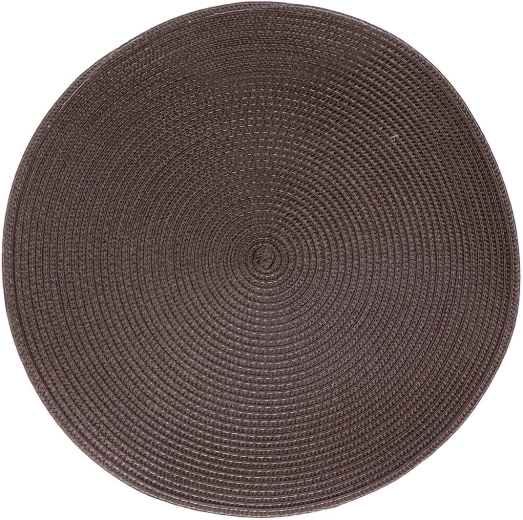 Set de table rond en plastique Tondo 38 cm marron