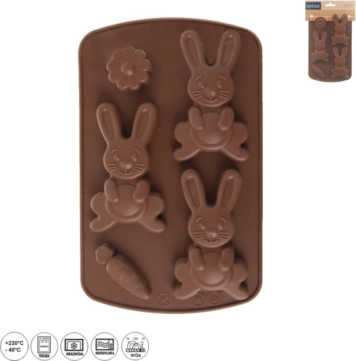 Moule en silicone pour biscuits et pralines en forme de lapin SILLINIE