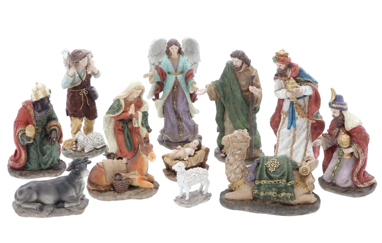 Scène de crèche complète pour une ambiance festive