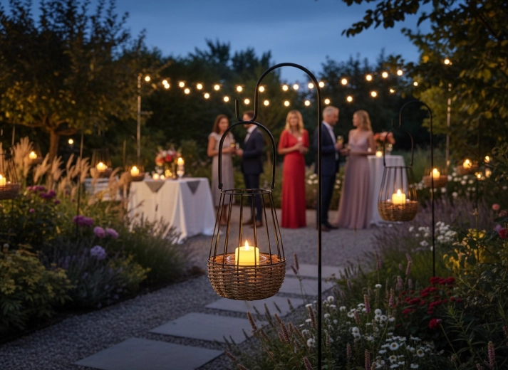 Décoration portable ou suspendue pour les espaces extérieurs