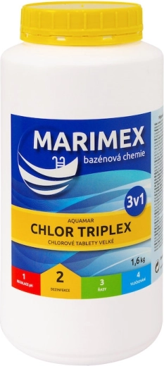 Marimex Chlor Triplex 1,6 kg – tablettes multifonctions pour piscine