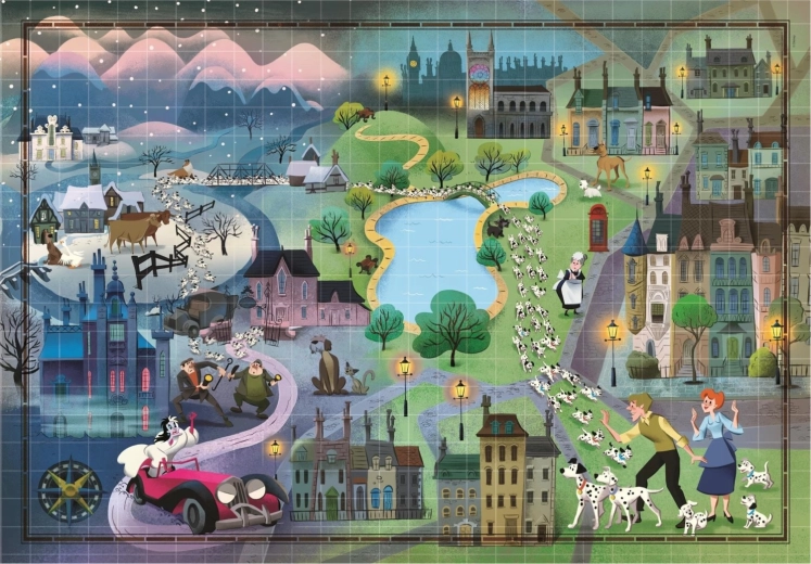 Puzzle Story Maps : Les 101 Dalmatiens