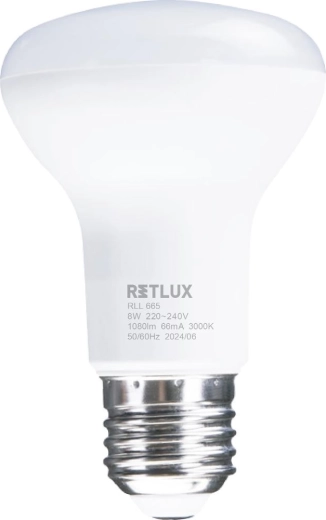 Ampoule LED réflecteur RETLLUX R63 E27 8 W blanc chaud