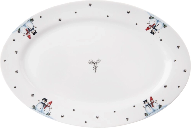 Plat de service Bonhomme de neige 30 × 20,5 cm