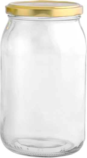 Lot de 6 bocaux de conservation Twist 900 ml avec couvercles dorés Ø 82