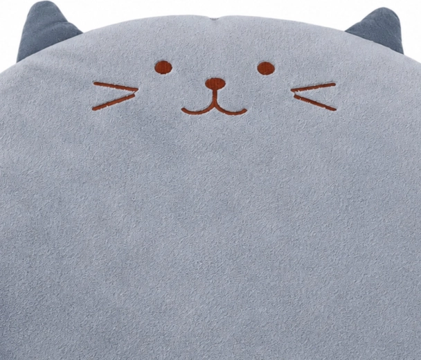 Adorable motif chat avec détails brodés