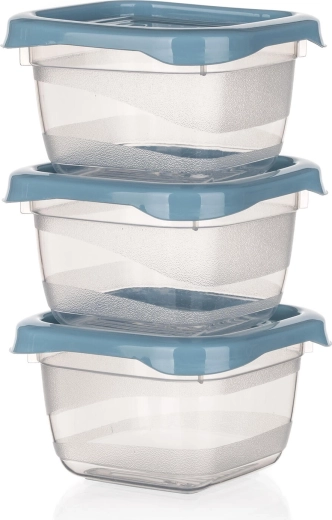 Set de boîtes alimentaires carrées 0,1 l CULINARIA, nordic blue, 3 pcs