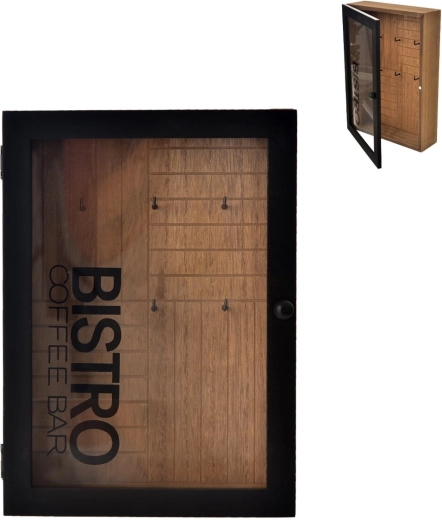 Boîte à clés en bois Bistro marron