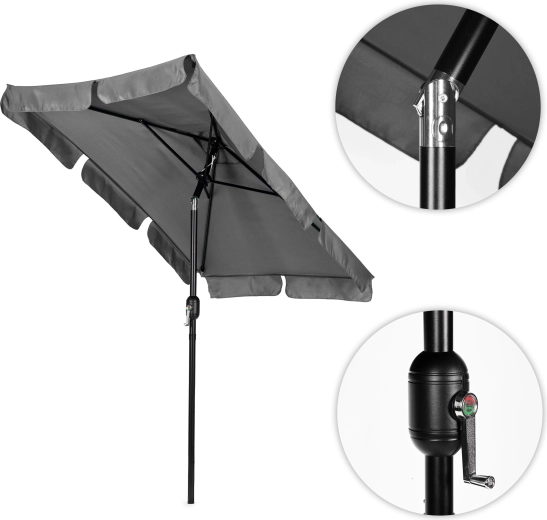Commande confortable à manivelle et ventilation anti-vent