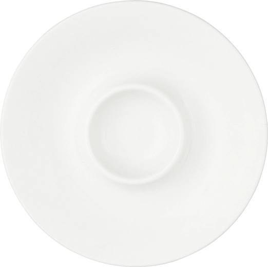 Soucoupe en porcelaine pour œuf 12,5 cm crème