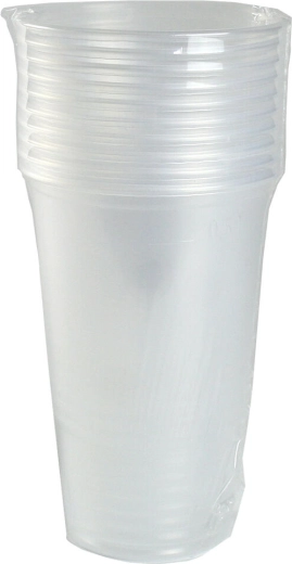 Gobelet en plastique 500 ml transparent – lot de 10 pièces