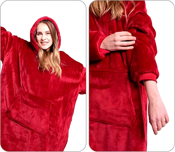 Coupe oversize avec capuche et poche