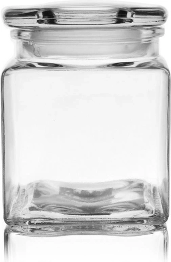 Bocal alimentaire carré en verre 950 ml